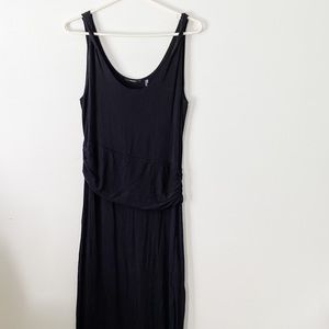 Tahari black floor length maxi dress